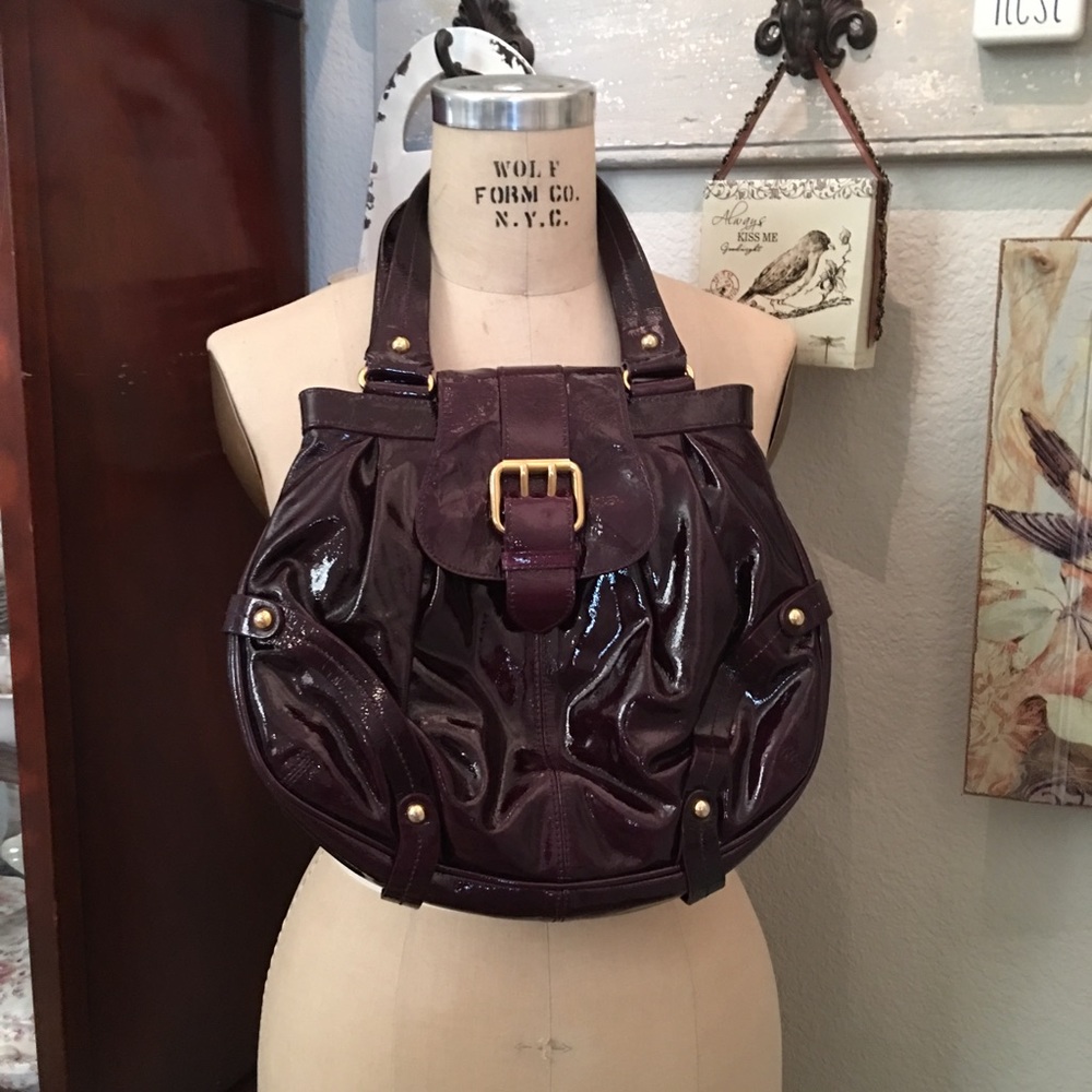 Dooney and Bourke Black Cherry Patten